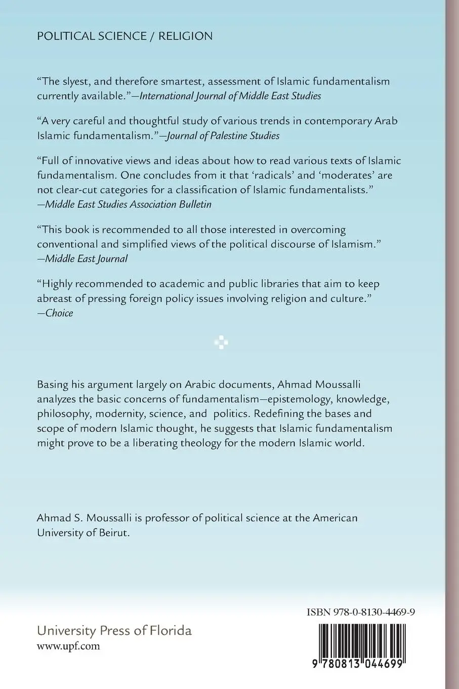 Rückseite: 9780813044699 | Moderate and Radical Islamic Fundamentalism | Ahmad S Moussalli | Buch