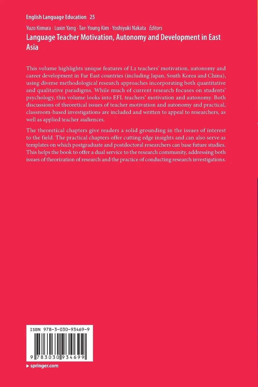 Rückseite: 9783030934699 | Language Teacher Motivation, Autonomy and Development in East Asia