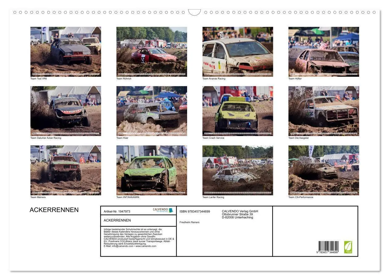 Bild: 9783457344699 | ACKERRENNEN (Wandkalender 2026 DIN A2 quer), CALVENDO Monatskalender