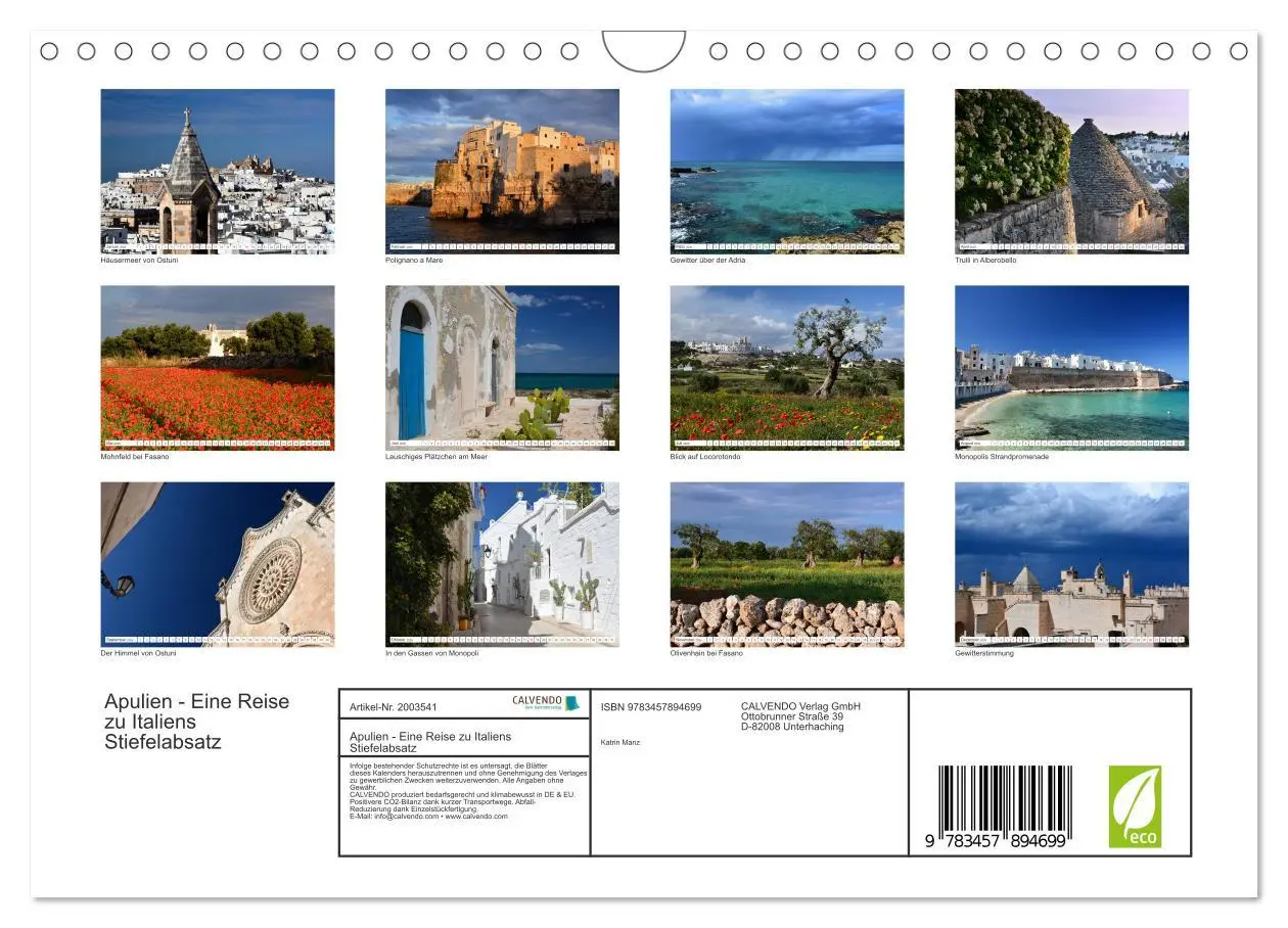 Bild: 9783457894699 | Apulien - Eine Reise zu Italiens Stiefelabsatz (Wandkalender 2026...