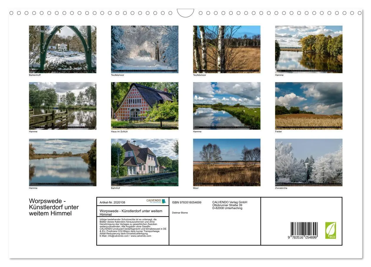Bild: 9783516054699 | Worpswede - Künstlerdorf unter weitem Himmel (Wandkalender 2026 DIN...
