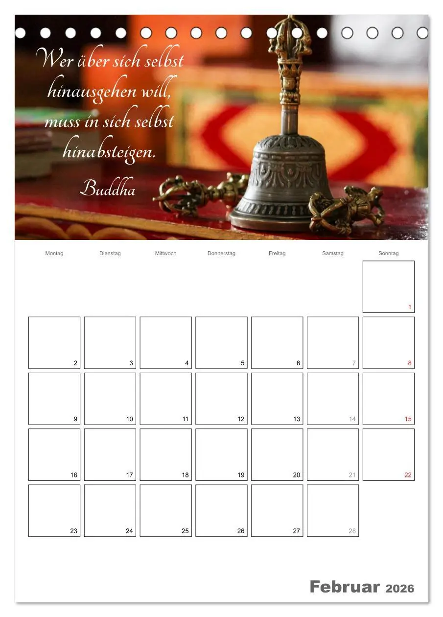 Bild: 9783516434699 | Harmonie und Freude Buddhistische Weisheiten 2026 (Tischkalender...