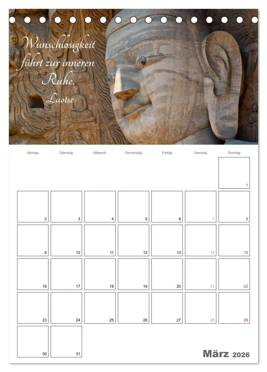 Bild: 9783516434699 | Harmonie und Freude Buddhistische Weisheiten 2026 (Tischkalender...