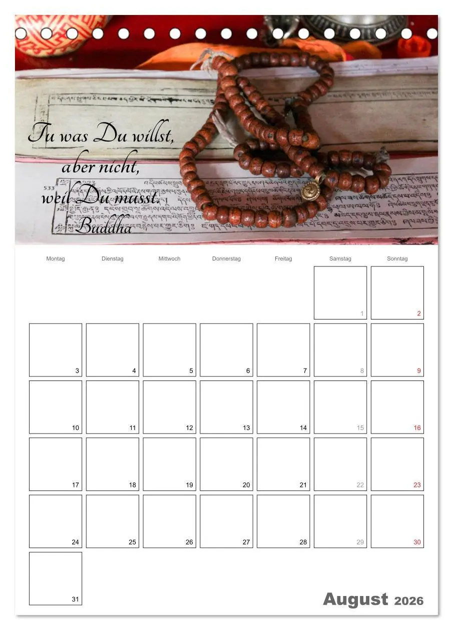 Bild: 9783516434699 | Harmonie und Freude Buddhistische Weisheiten 2026 (Tischkalender...