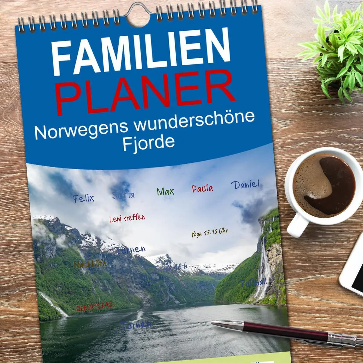 Bild: 9783516504699 | Familienplaner 2026 - Norwegens wunderschöne Fjorde mit 5 Spalten...