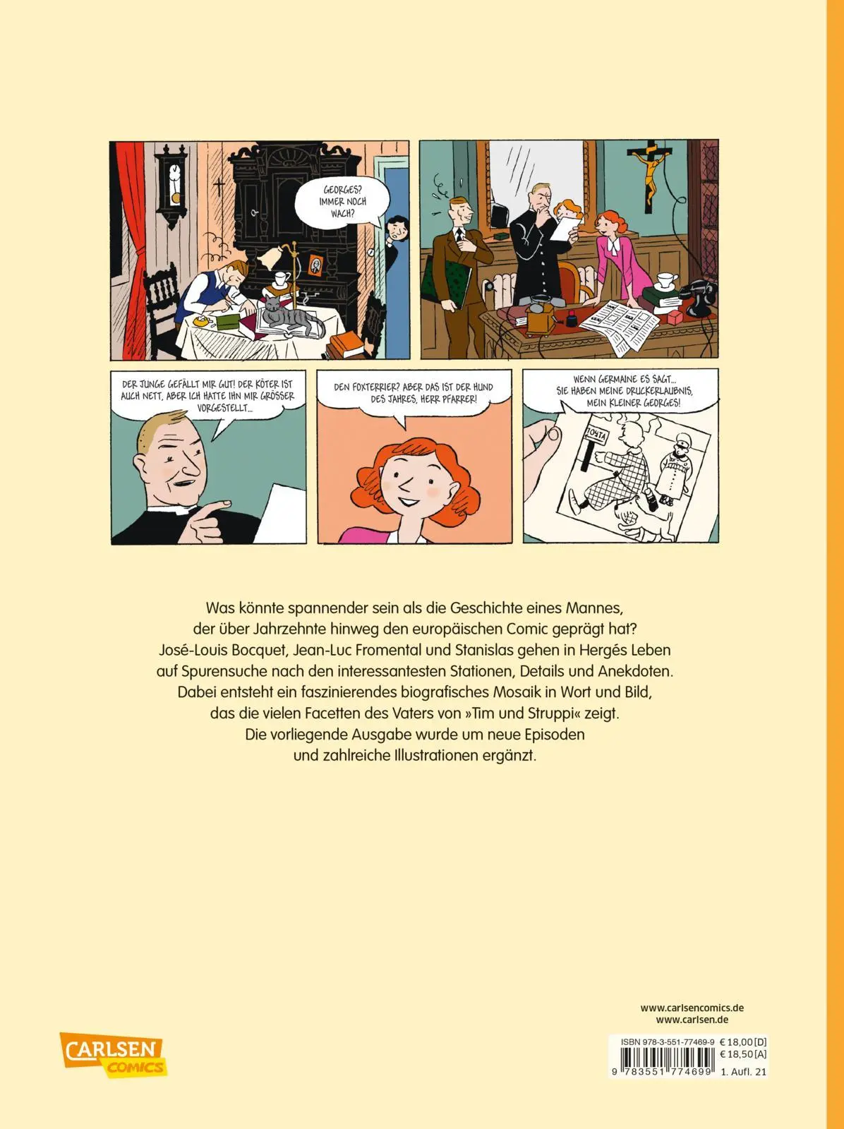 Rückseite: 9783551774699 | Die Abenteuer von Hergé - Erweiterte Neuausgabe | Fromental (u. a.)