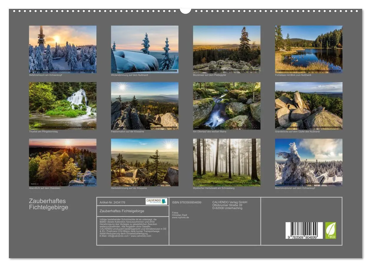 Bild: 9783569904699 | Zauberhaftes Fichtelgebirge (hochwertiger Premium Wandkalender 2027...