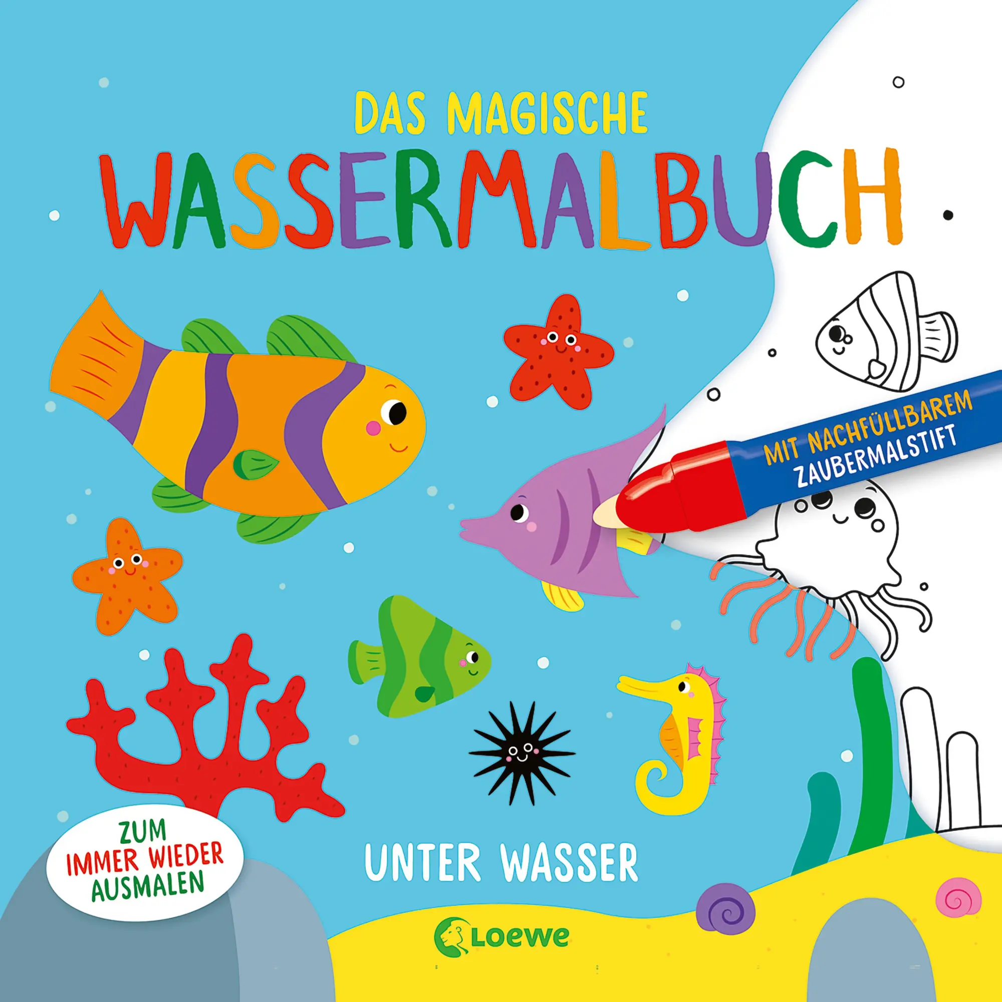 Cover: 9783743214699 | Das magische Wassermalbuch - Unter Wasser | Sabine Gschwender | Buch