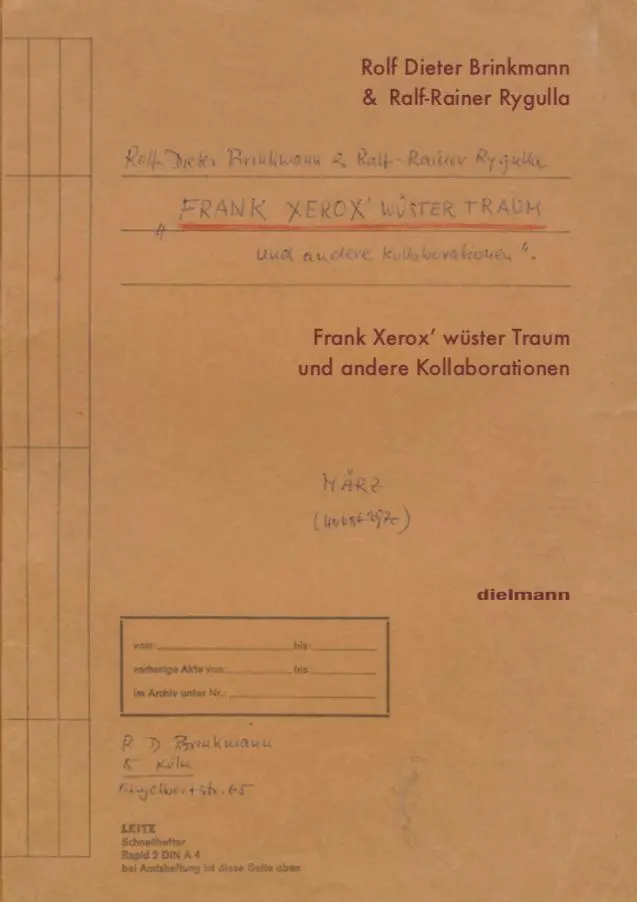 Cover: 9783866384699 | Frank Xerox' wüster Traum | und andere Kollaborationen | Taschenbuch