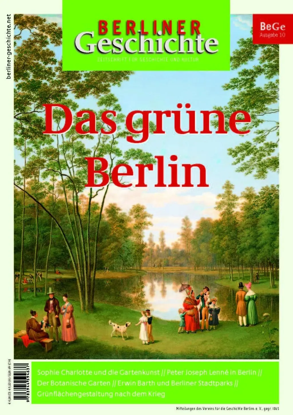 Cover: 9783944594699 | Berliner Geschichte - Das grüne Berlin | Berliner Geschichte 10 | V.