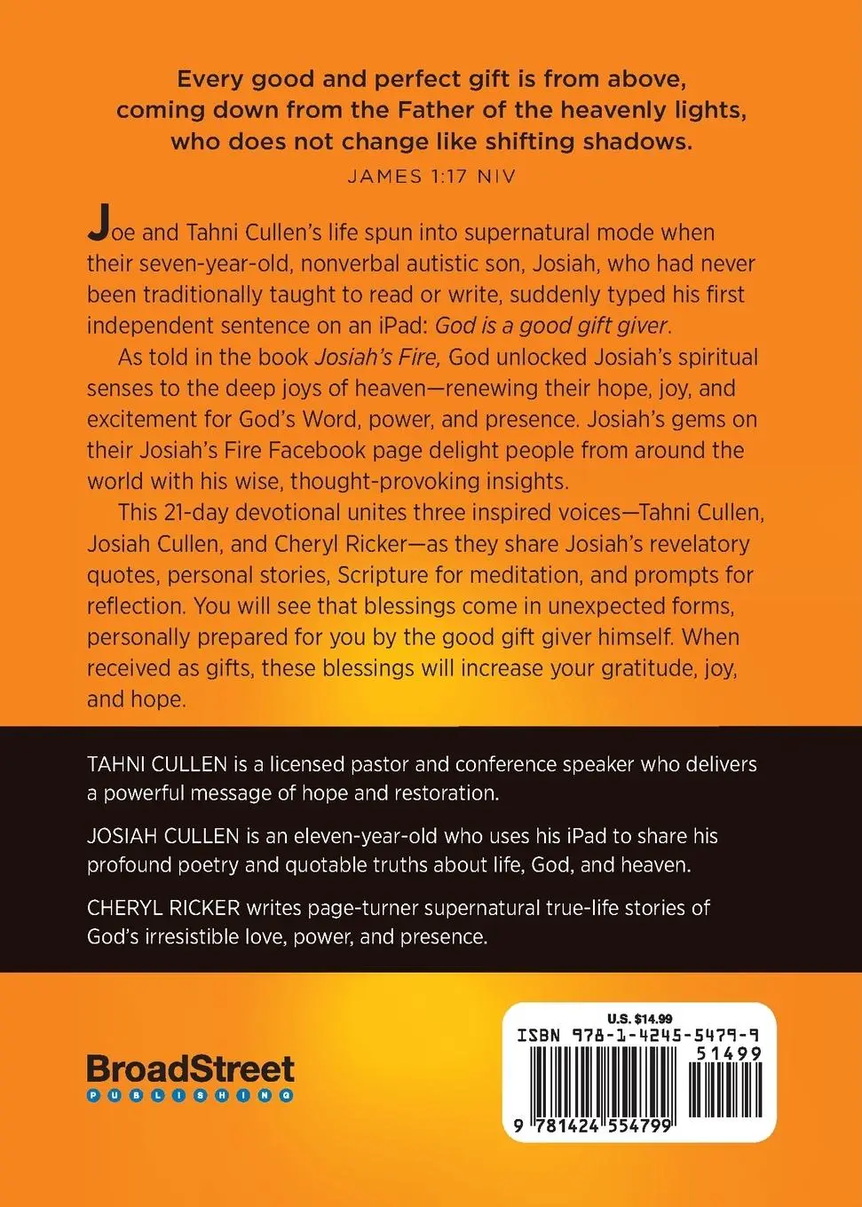 Rückseite: 9781424554799 | The Good Gift Giver | 21 Days of Unexpected Blessings | Cullen (u. a.)