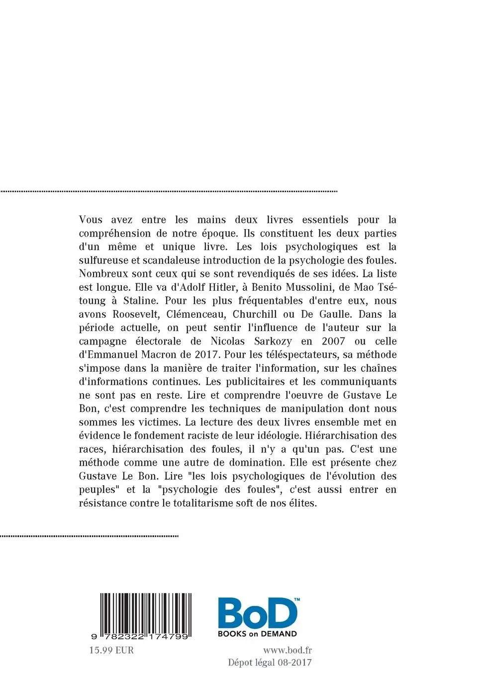 Rückseite: 9782322174799 | La psychologie des foules. | Chaulveron (u. a.) | Taschenbuch | 248 S.