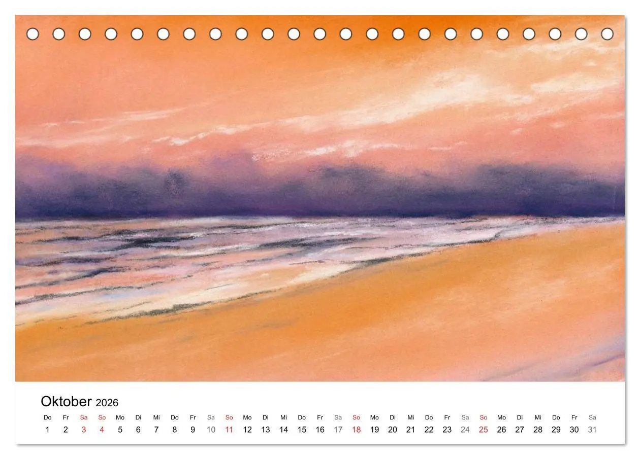 Bild: 9783457954799 | Das Meer in Pastellkreide (Tischkalender 2026 DIN A5 quer),...