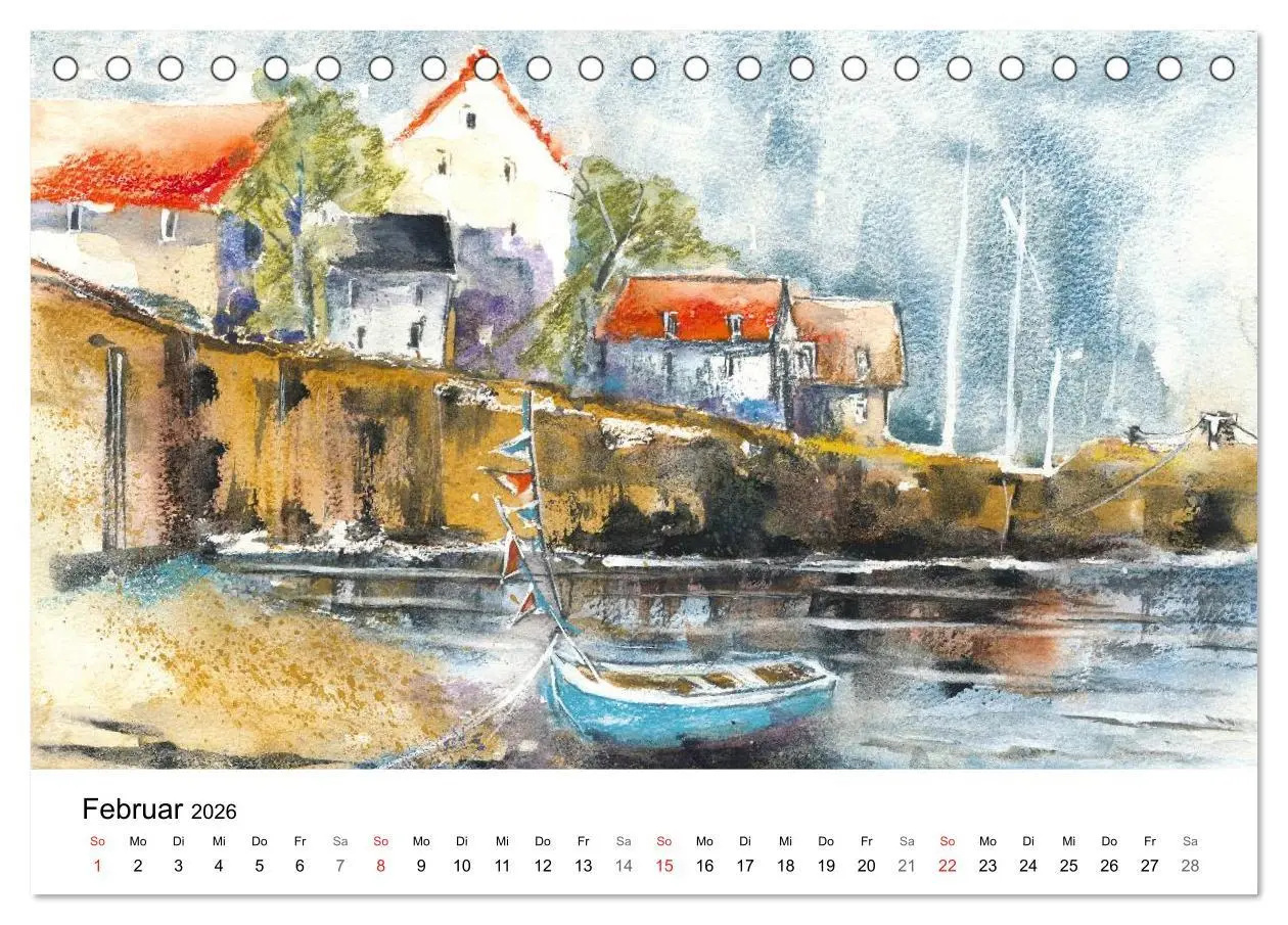 Bild: 9783457954799 | Das Meer in Pastellkreide (Tischkalender 2026 DIN A5 quer),...