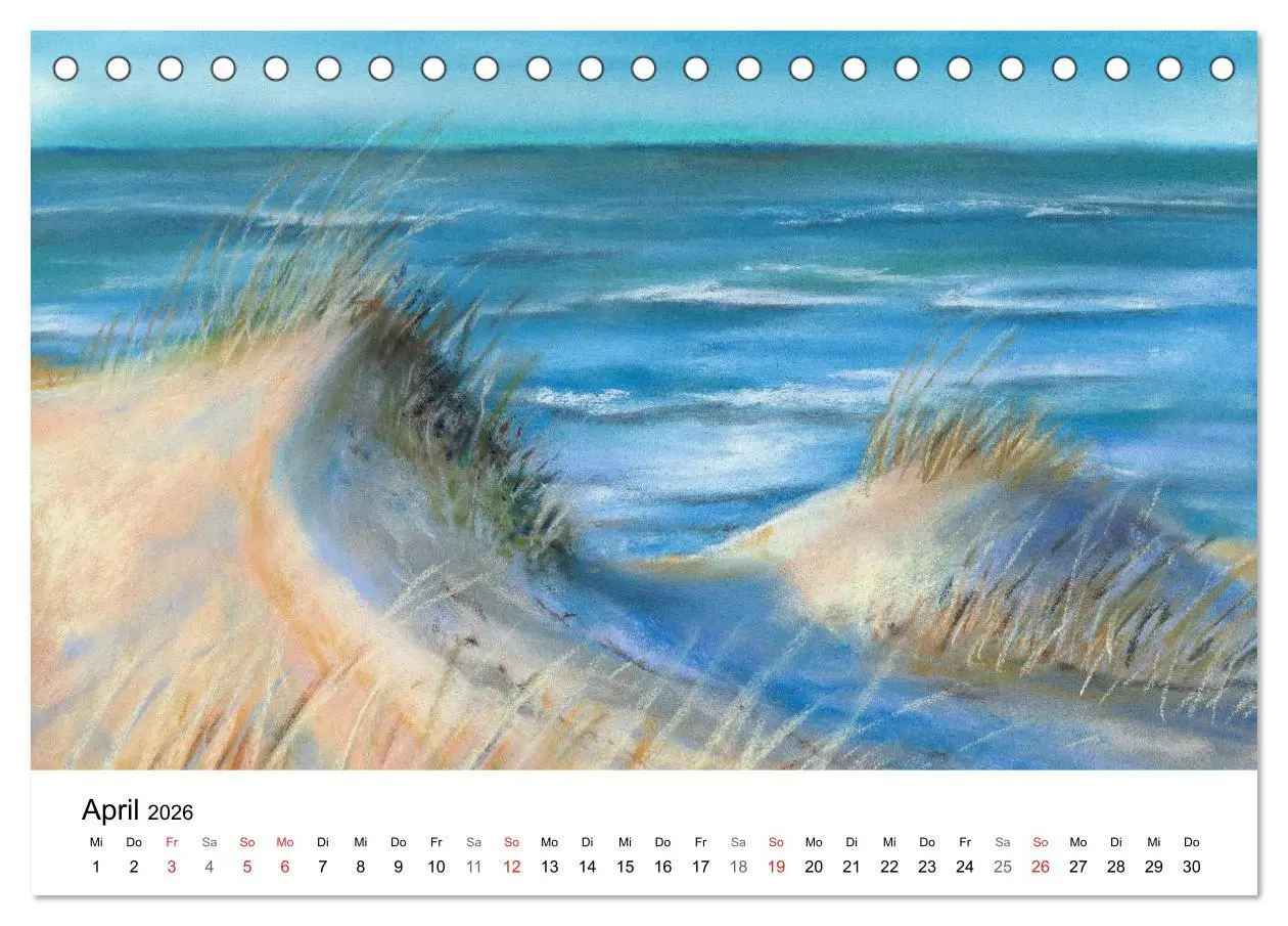 Bild: 9783457954799 | Das Meer in Pastellkreide (Tischkalender 2026 DIN A5 quer),...