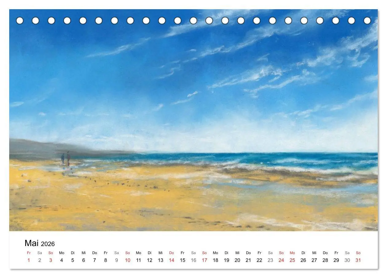 Bild: 9783457954799 | Das Meer in Pastellkreide (Tischkalender 2026 DIN A5 quer),...