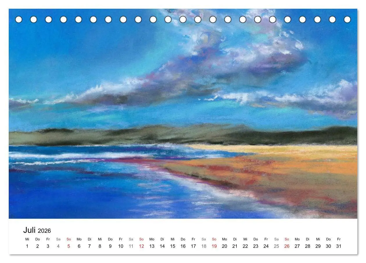 Bild: 9783457954799 | Das Meer in Pastellkreide (Tischkalender 2026 DIN A5 quer),...