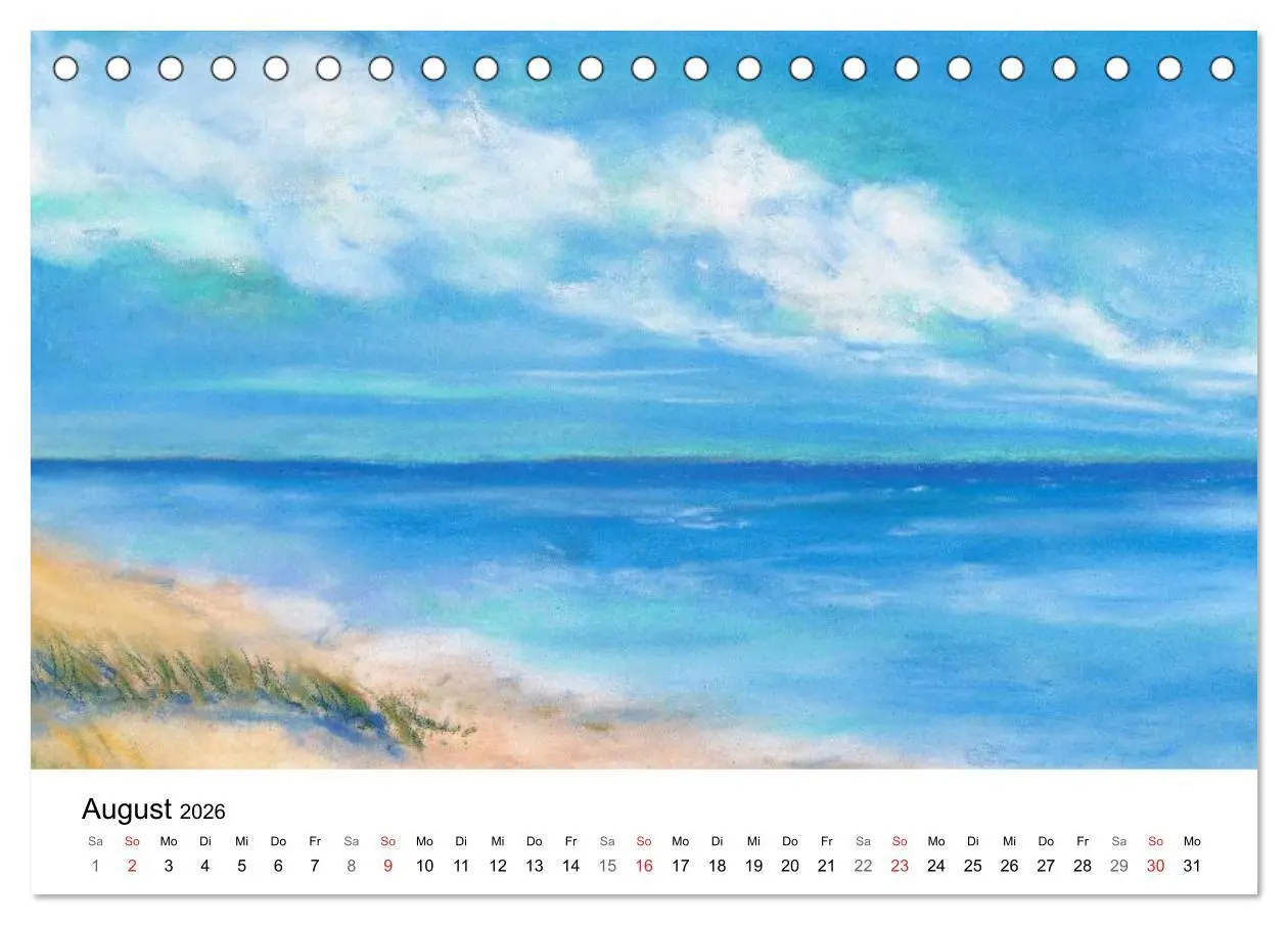 Bild: 9783457954799 | Das Meer in Pastellkreide (Tischkalender 2026 DIN A5 quer),...