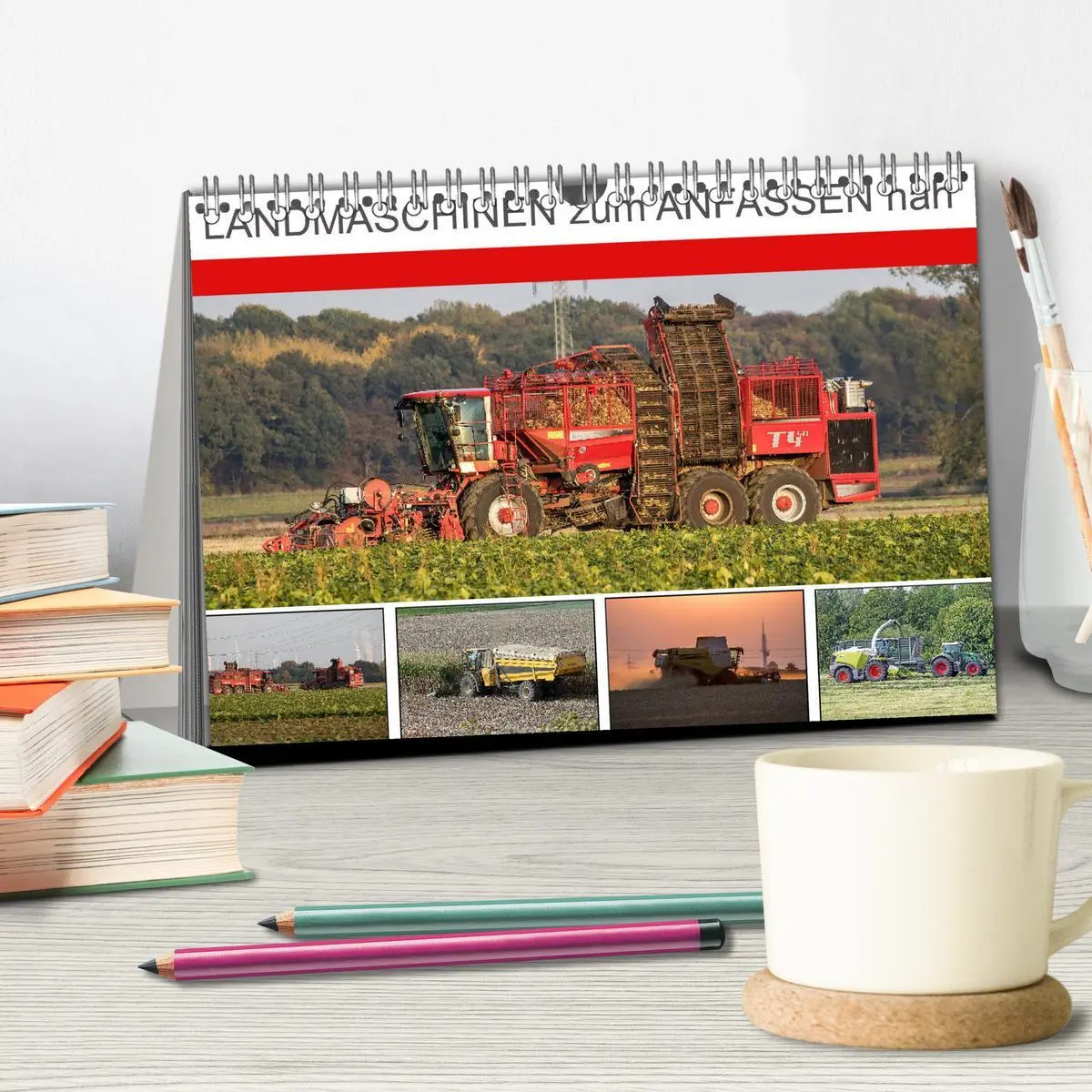 Bild: 9783516044799 | Landmaschinen zum Anfassen nah (Tischkalender 2026 DIN A5 quer),...
