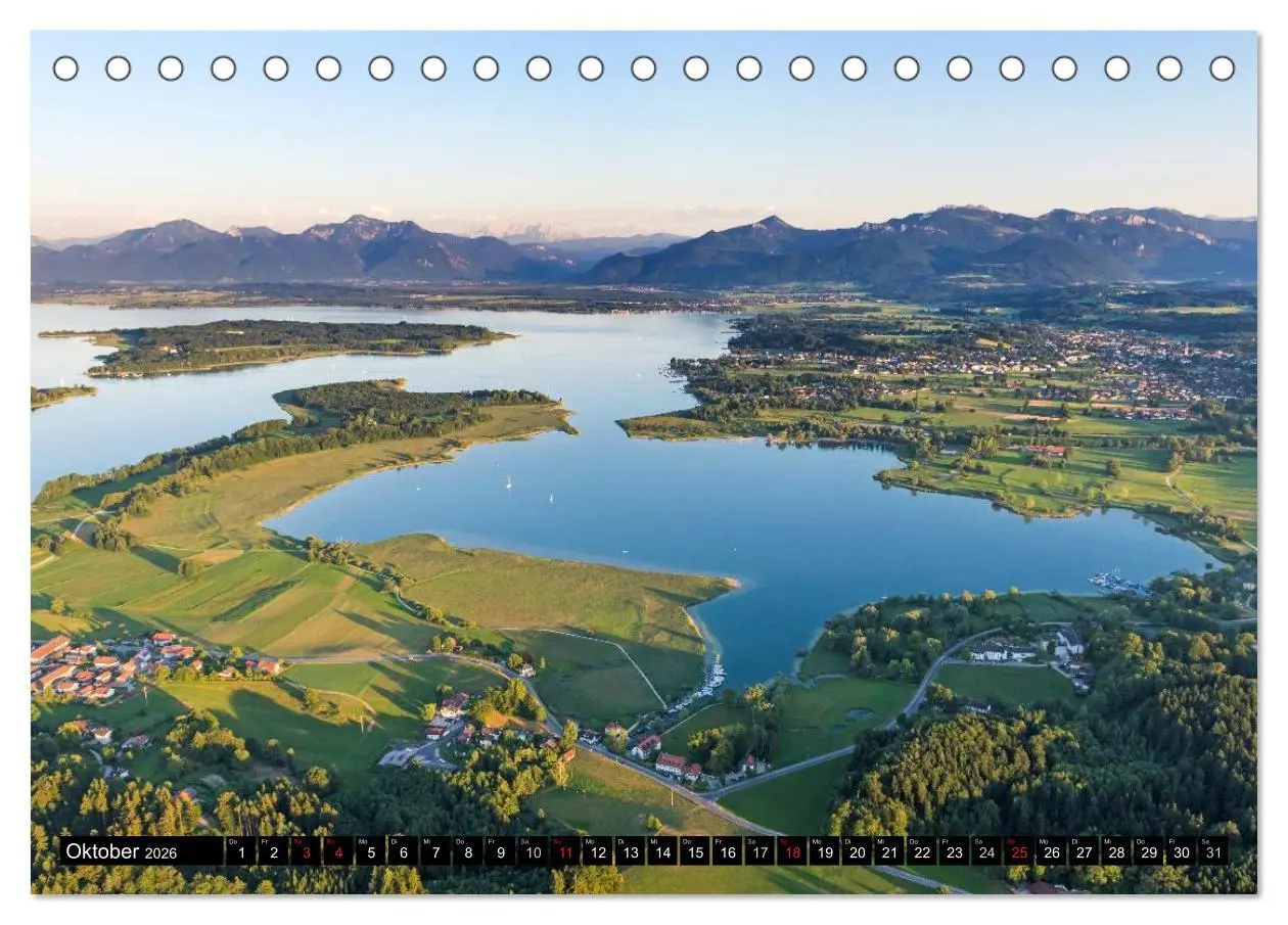 Bild: 9783516114799 | Der Chiemgau von oben (Tischkalender 2026 DIN A5 quer), CALVENDO...