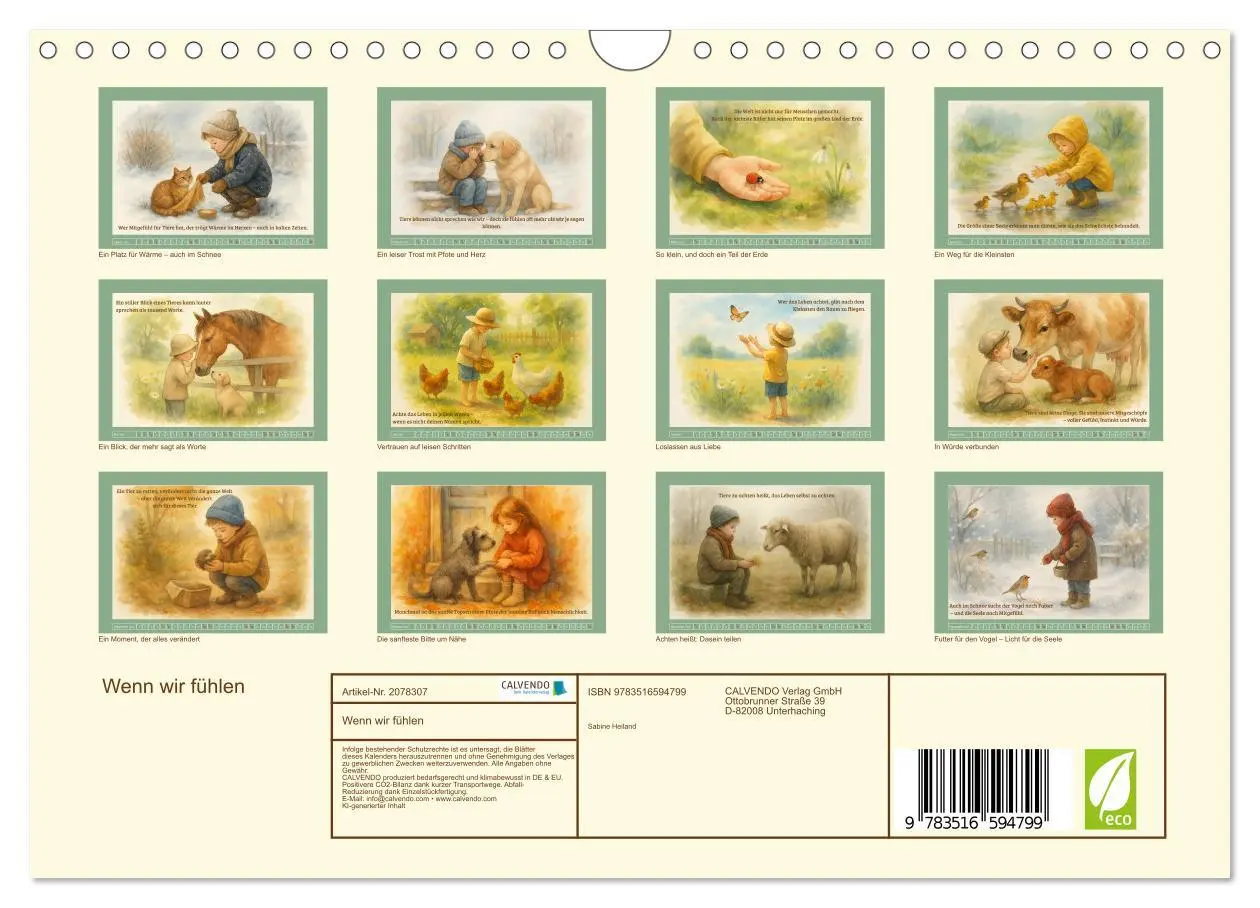 Bild: 9783516594799 | Wenn wir fühlen (Wandkalender 2026 DIN A4 quer), CALVENDO...