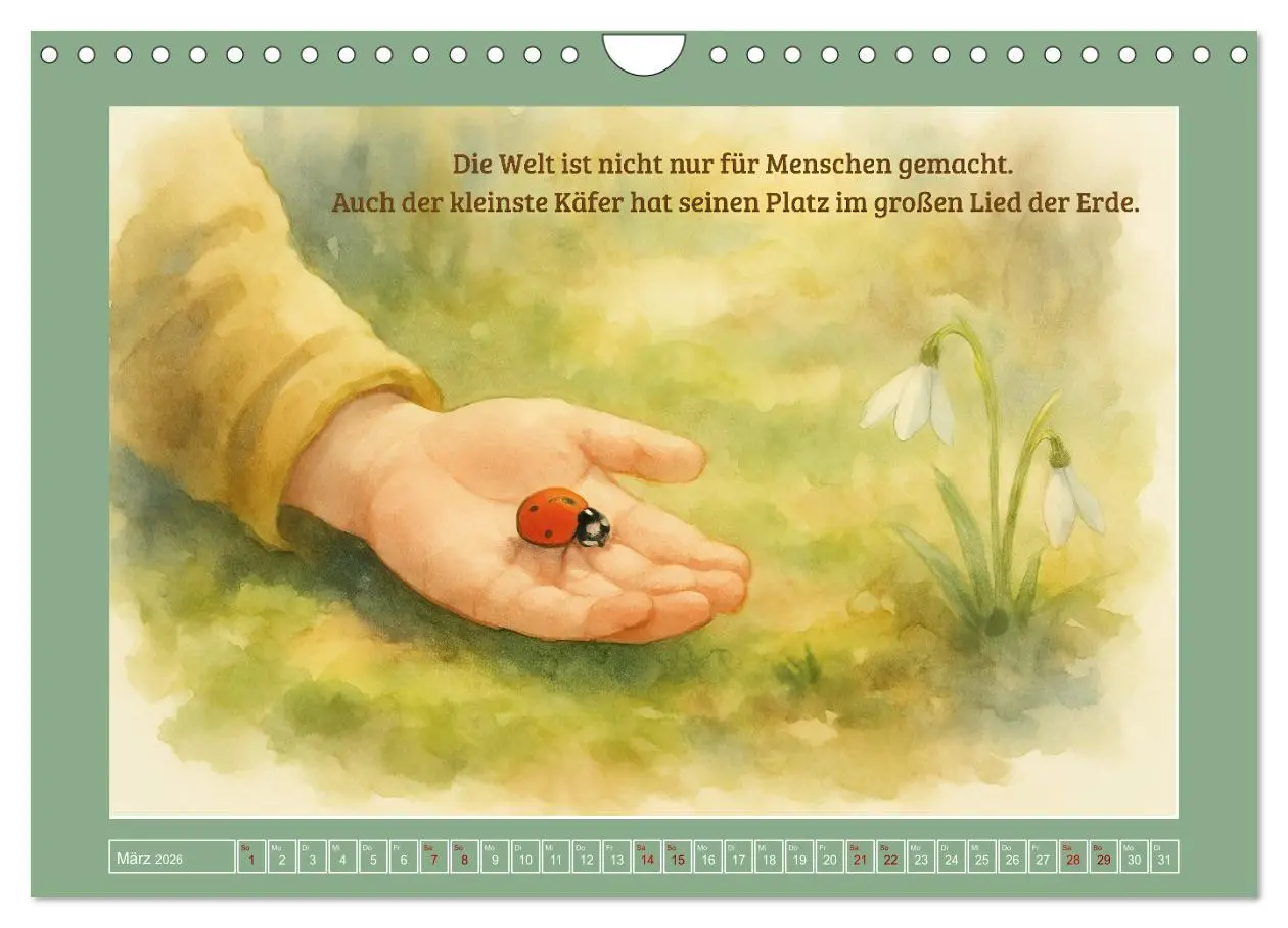 Bild: 9783516594799 | Wenn wir fühlen (Wandkalender 2026 DIN A4 quer), CALVENDO...