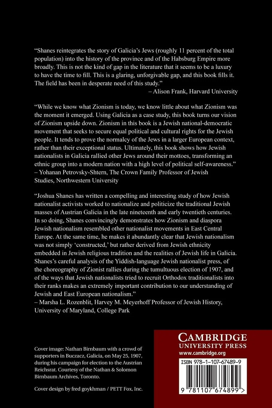 Rückseite: 9781107674899 | Diaspora Nationalism and Jewish Identity in Habsburg Galicia | Shanes