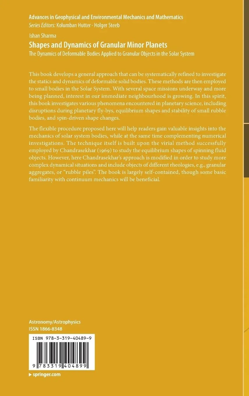 Rückseite: 9783319404899 | Shapes and Dynamics of Granular Minor Planets | Ishan Sharma | Buch
