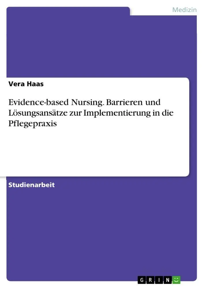 Cover: 9783346514899 | Evidence-based Nursing. Barrieren und Lösungsansätze zur...