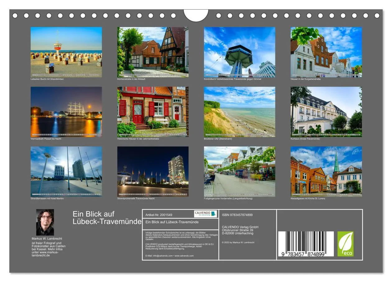 Bild: 9783457874899 | Ein Blick auf Lübeck-Travemünde (Wandkalender 2026 DIN A4 quer),...
