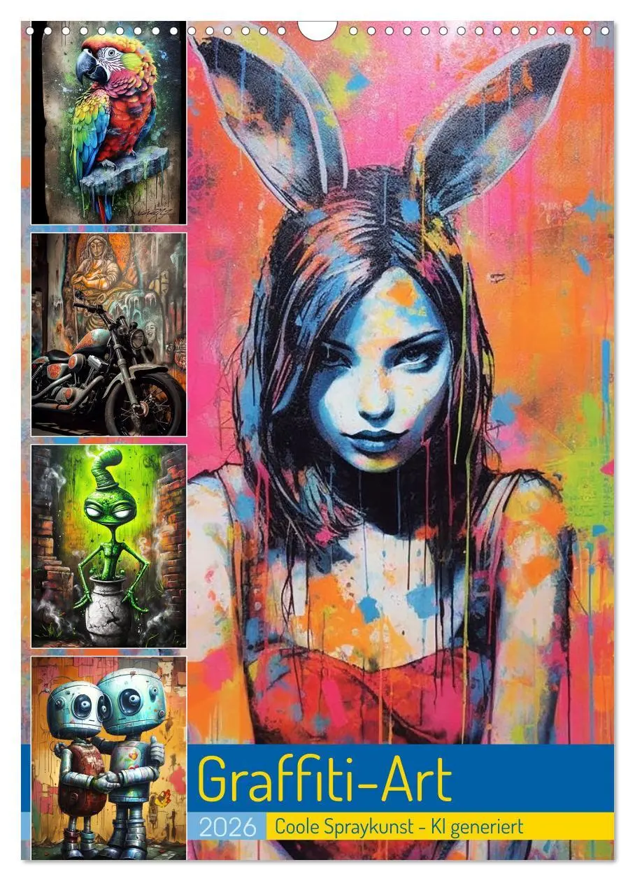 Cover: 9783516274899 | Graffiti Art (Wandkalender 2026 DIN A3 hoch), CALVENDO Monatskalender