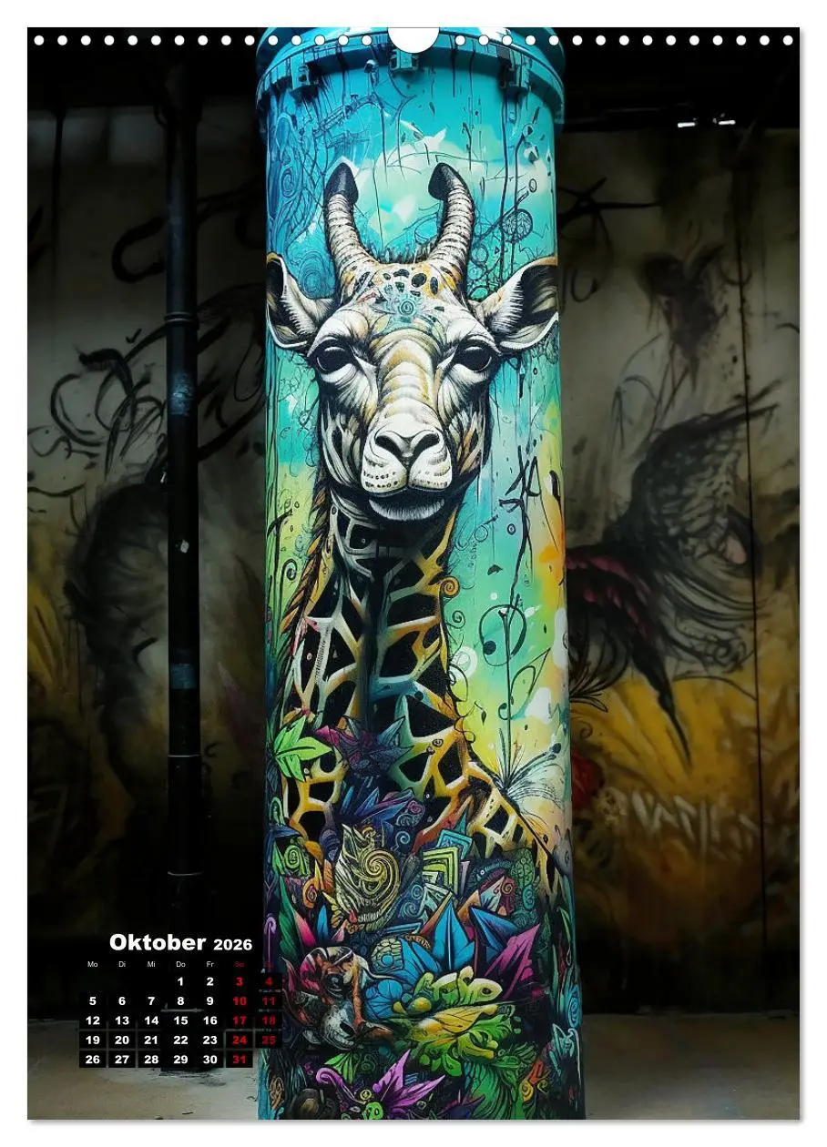 Bild: 9783516274899 | Graffiti Art (Wandkalender 2026 DIN A3 hoch), CALVENDO Monatskalender