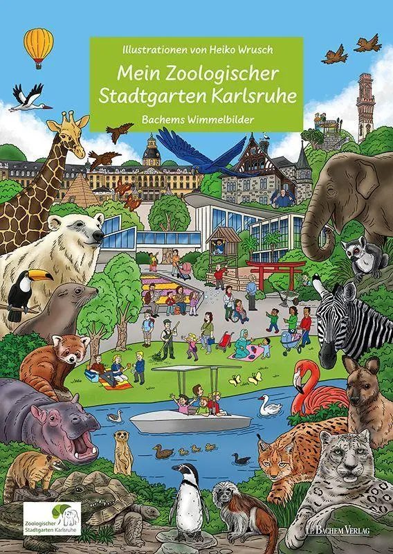 Cover: 9783761634899 | Mein Zoologischer Stadtgarten Karlsruhe - Wimmelbilderbuch für...