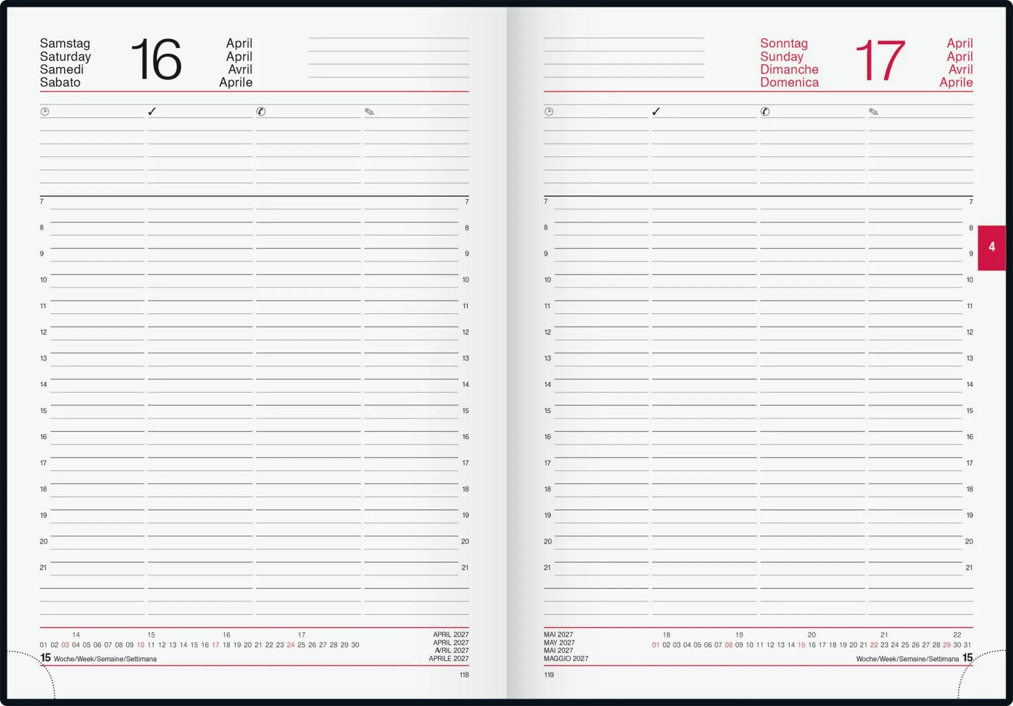 Bild: 4003273795099 | rido/idé 7027513907 Buchkalender Mod. Conform 2027 A4, Kunststoff,...