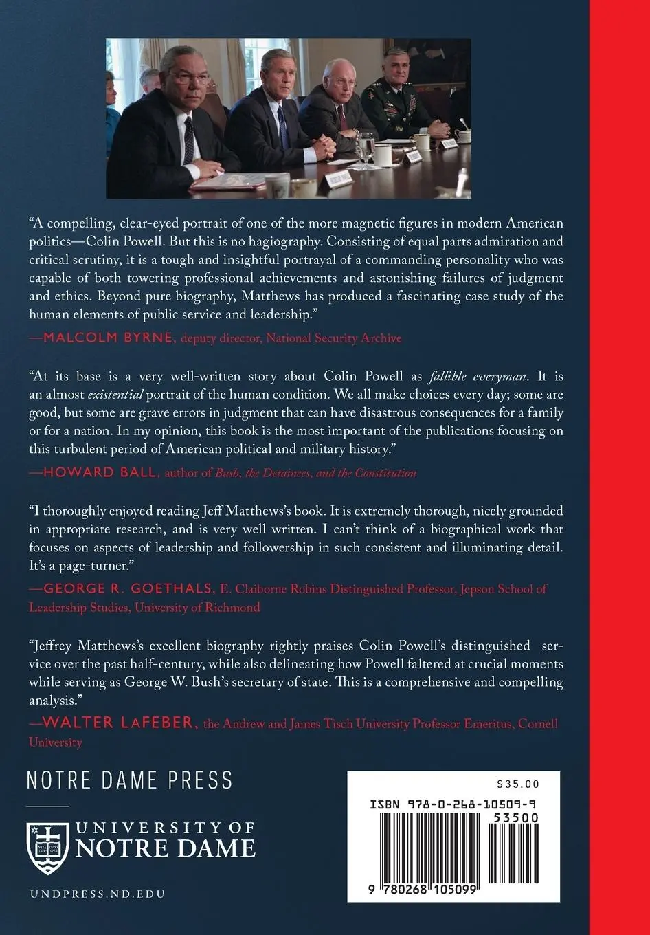Rückseite: 9780268105099 | Colin Powell | Imperfect Patriot | Jeffrey J. Matthews | Buch | 2019