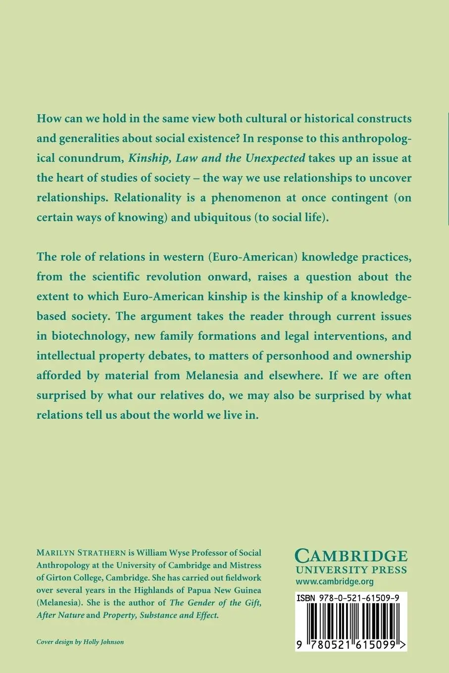 Rückseite: 9780521615099 | Kinship, Law and the Unexpected | Relatives Are Always a Surprise