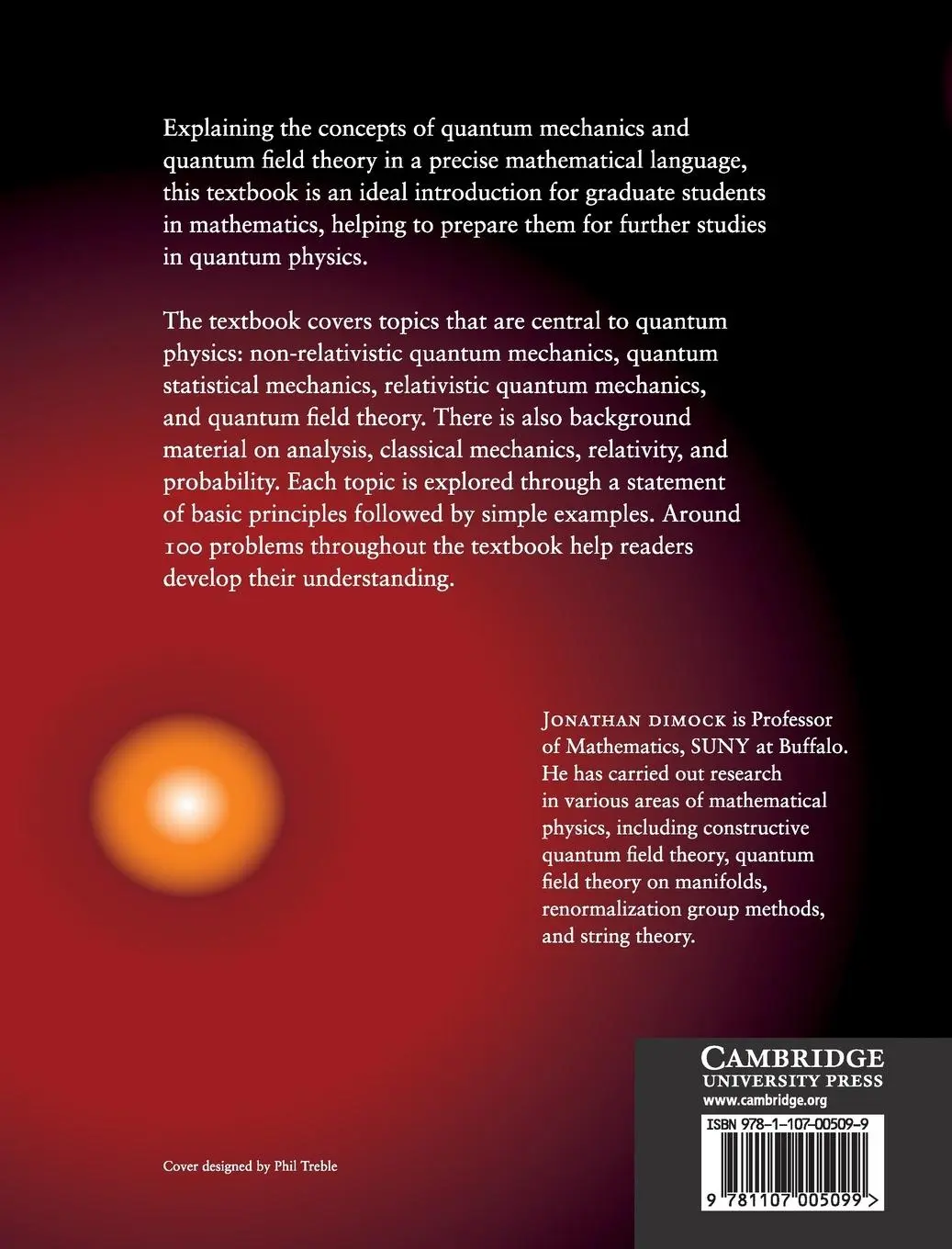 Rückseite: 9781107005099 | Quantum Mechanics and Quantum Field Theory | Jonathan Dimock | Buch