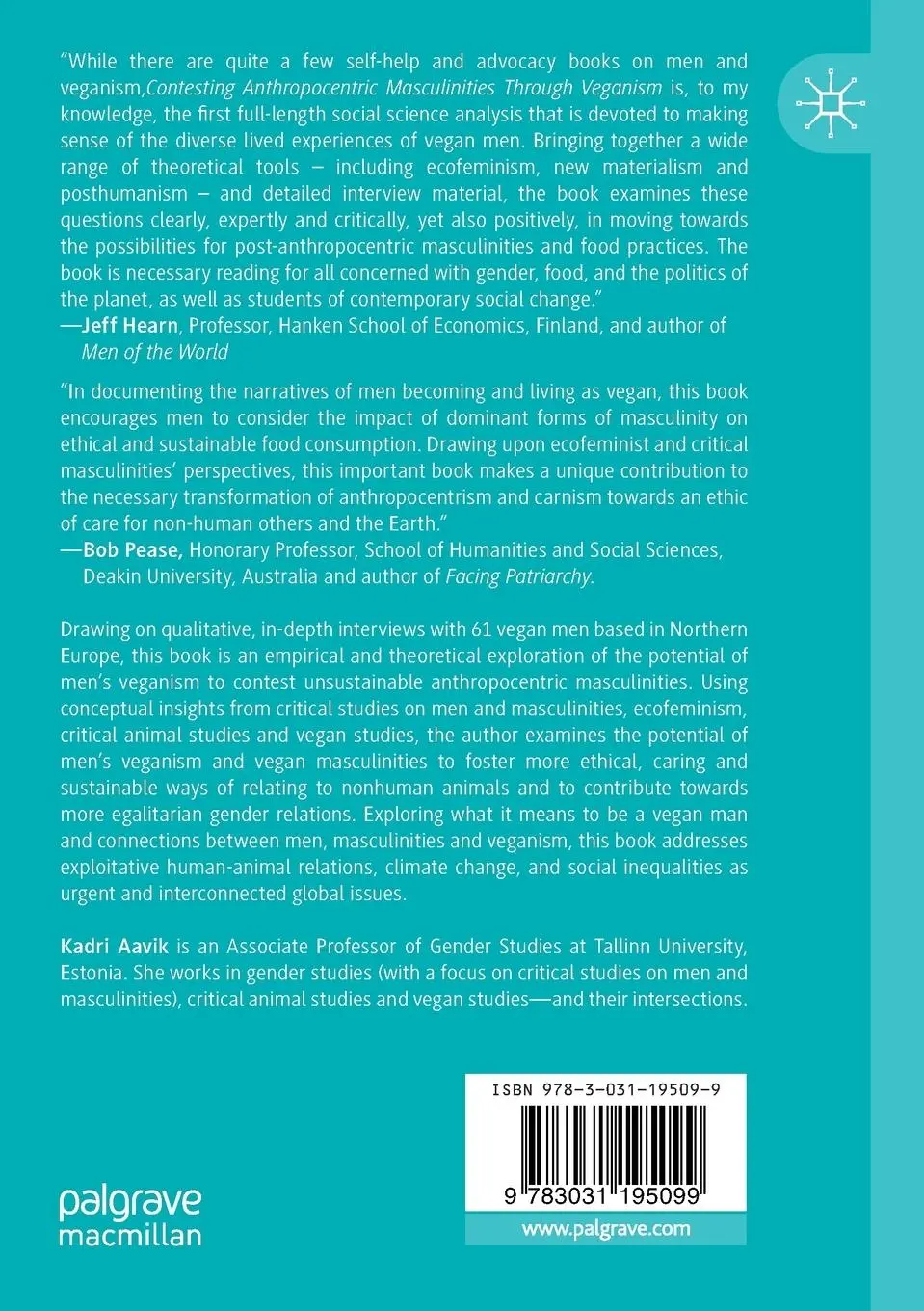 Rückseite: 9783031195099 | Contesting Anthropocentric Masculinities Through Veganism | Aavik | x