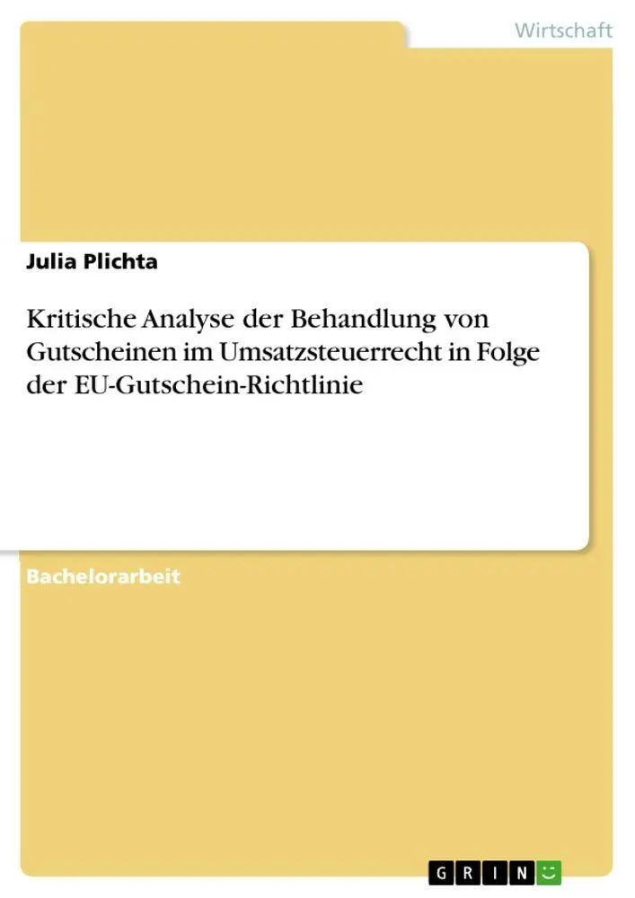Cover: 9783346565099 | Kritische Analyse der Behandlung von Gutscheinen im...