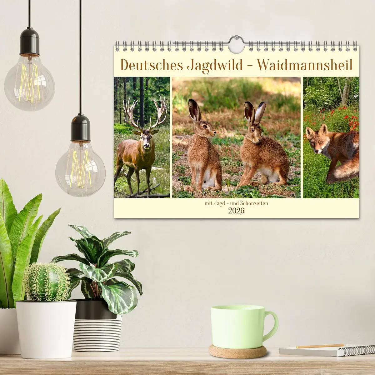 Bild: 9783457375099 | Deutsches Jagdwild - Waidmannsheil (Wandkalender 2026 DIN A4 quer),...