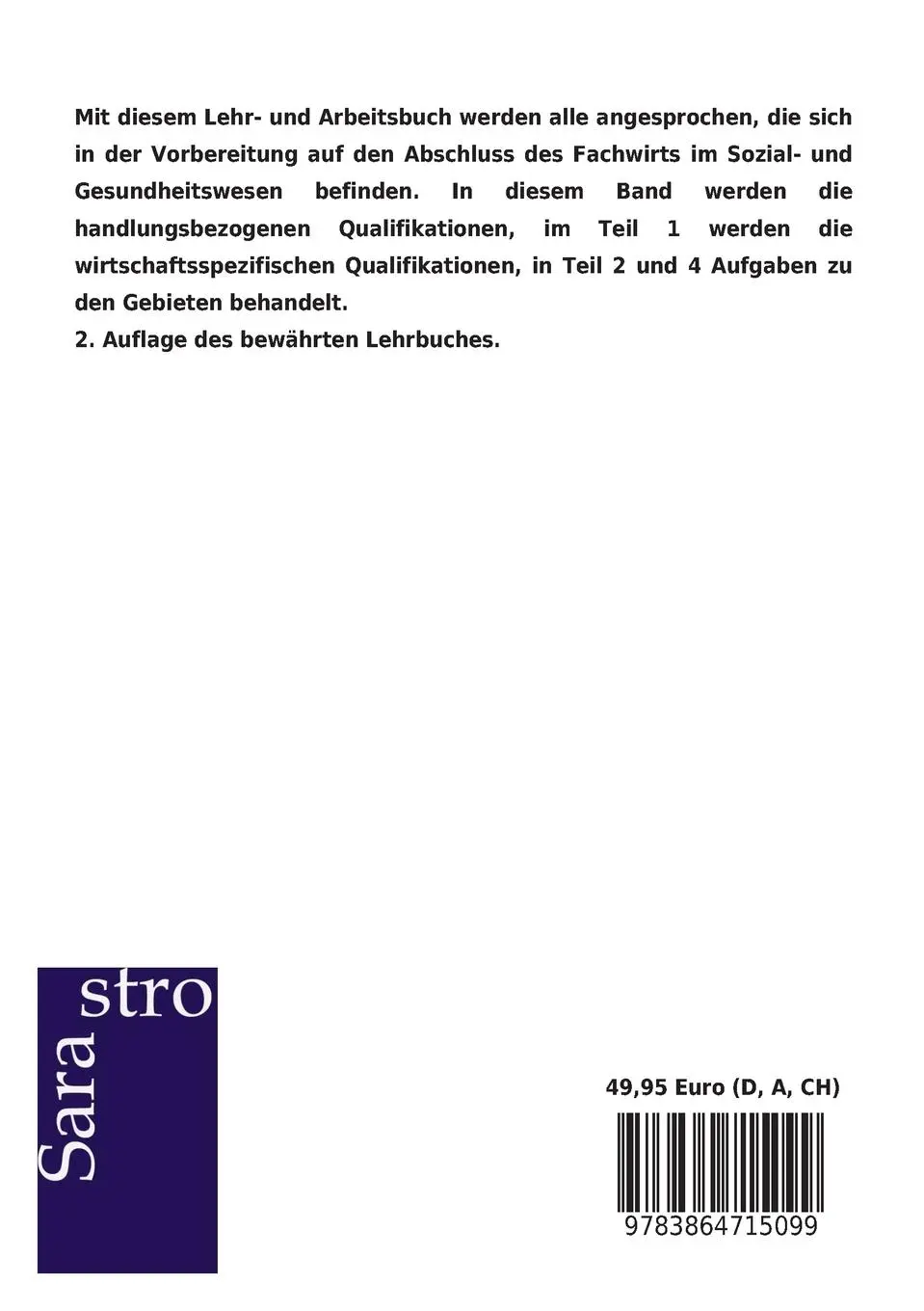 Rückseite: 9783864715099 | Fachwirt im Sozial- und Gesundheitswesen | Katrin Klaubert | Buch