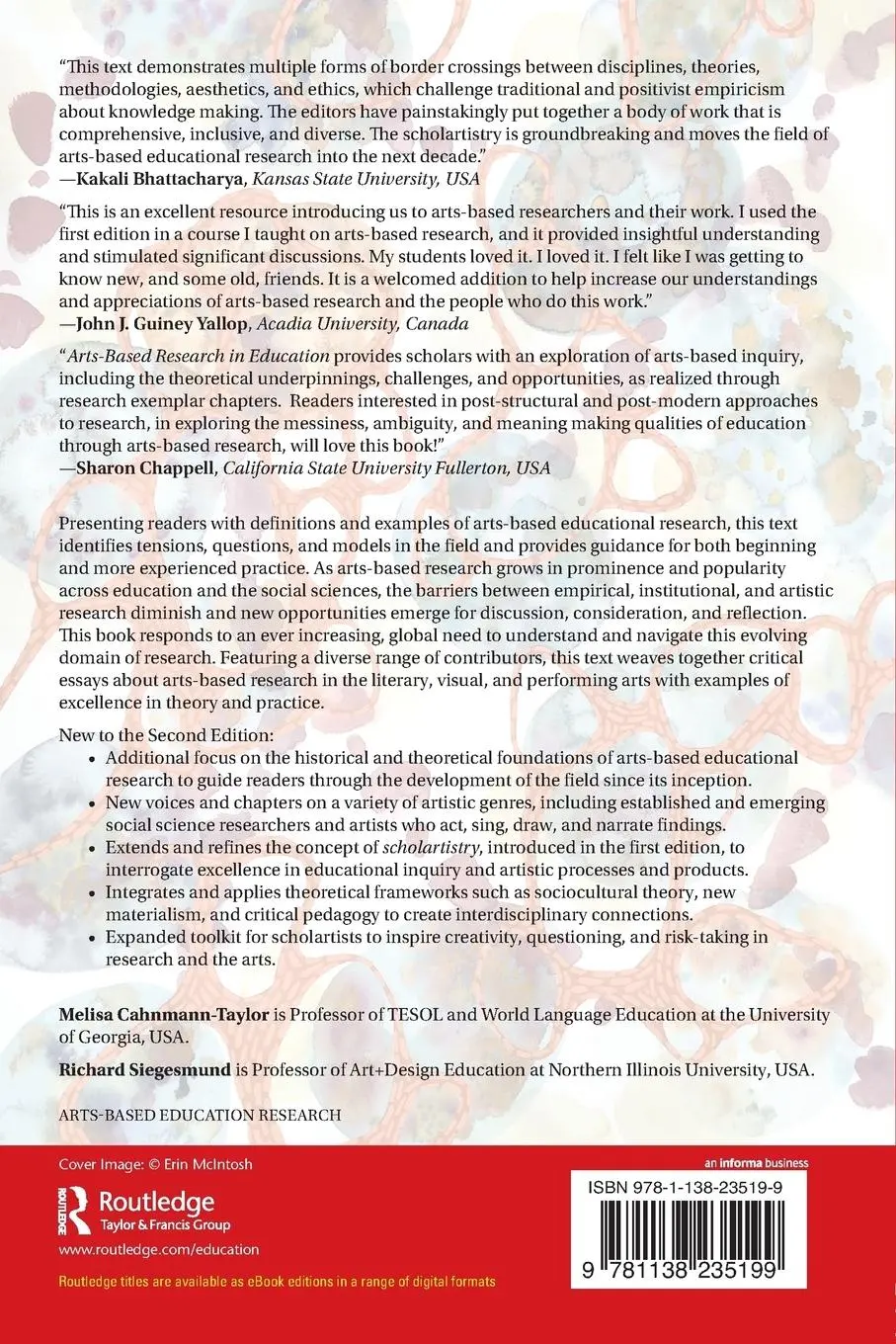 Rückseite: 9781138235199 | Arts-Based Research in Education | Foundations for Practice | Buch