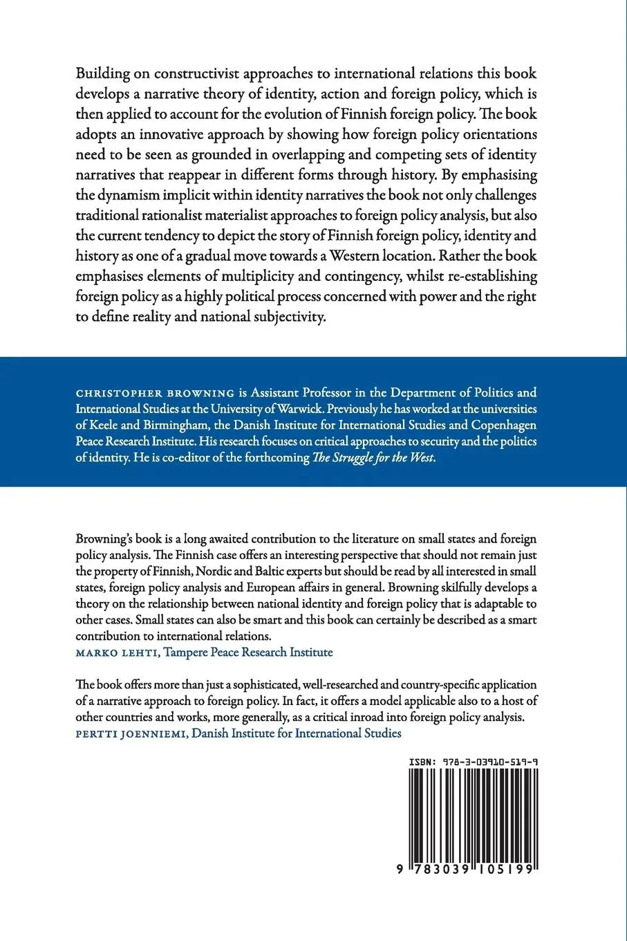 Rückseite: 9783039105199 | Constructivism, Narrative and Foreign Policy Analysis | Browning