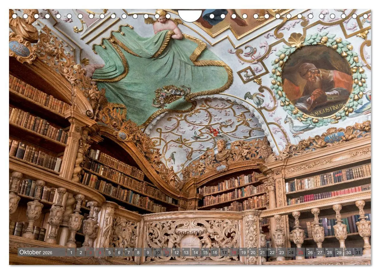 Bild: 9783457745199 | Kloster Waldsassen Stiftsbibliothek (Wandkalender 2026 DIN A4...