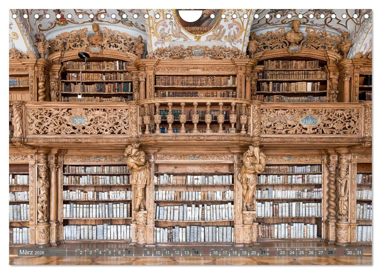 Bild: 9783457745199 | Kloster Waldsassen Stiftsbibliothek (Wandkalender 2026 DIN A4...