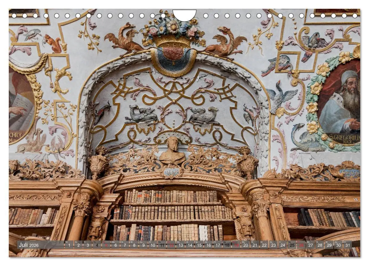 Bild: 9783457745199 | Kloster Waldsassen Stiftsbibliothek (Wandkalender 2026 DIN A4...
