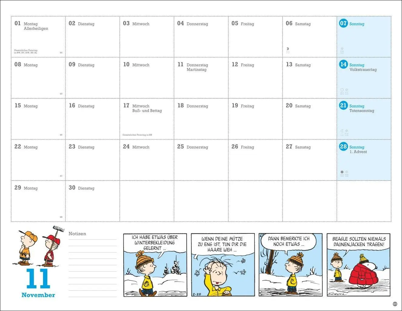 Bild: 9783756415199 | Peanuts Monatsplaner 2027 | Heye | Kalender | Peanuts Kalender Heye