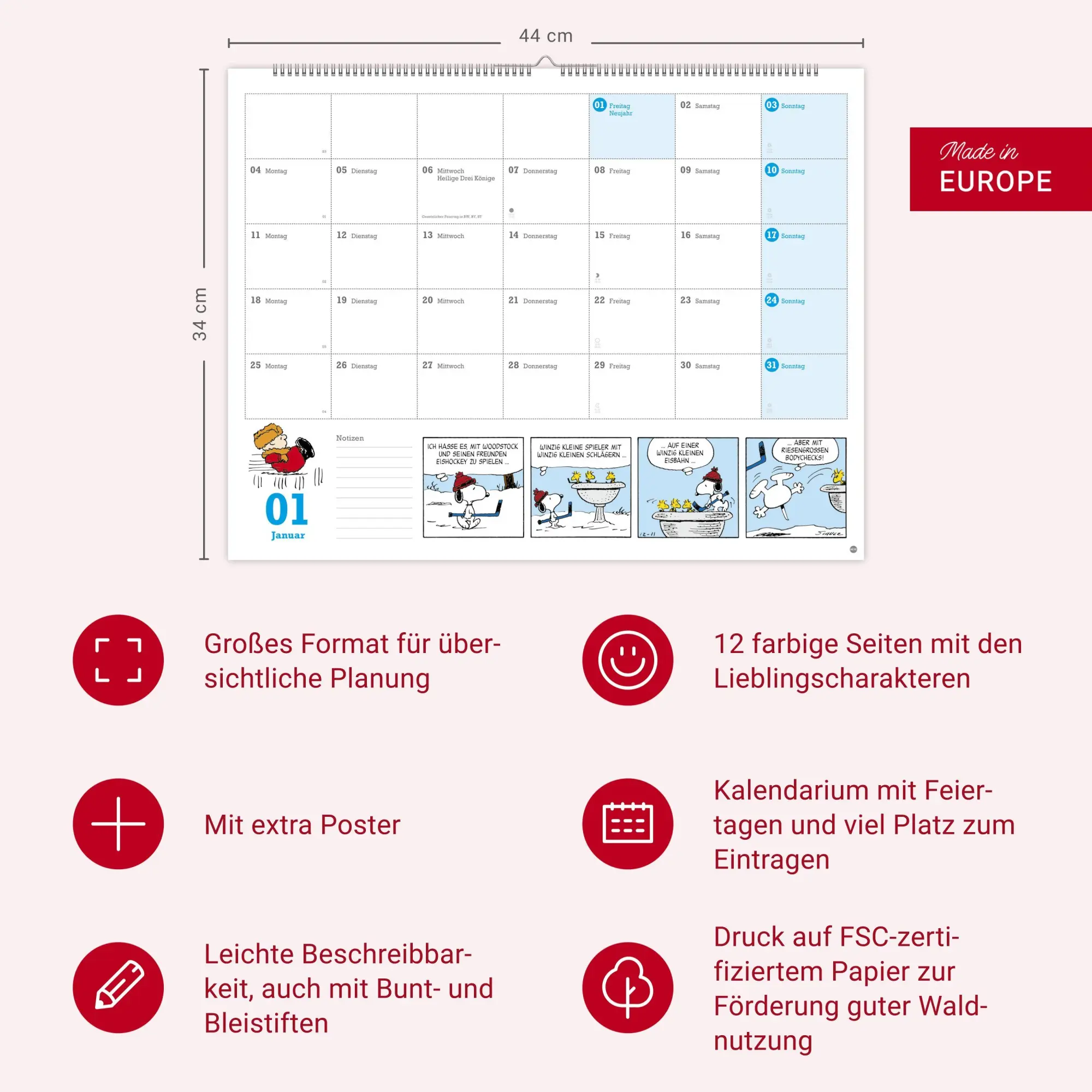 Bild: 9783756415199 | Peanuts Monatsplaner 2027 | Heye | Kalender | Peanuts Kalender Heye