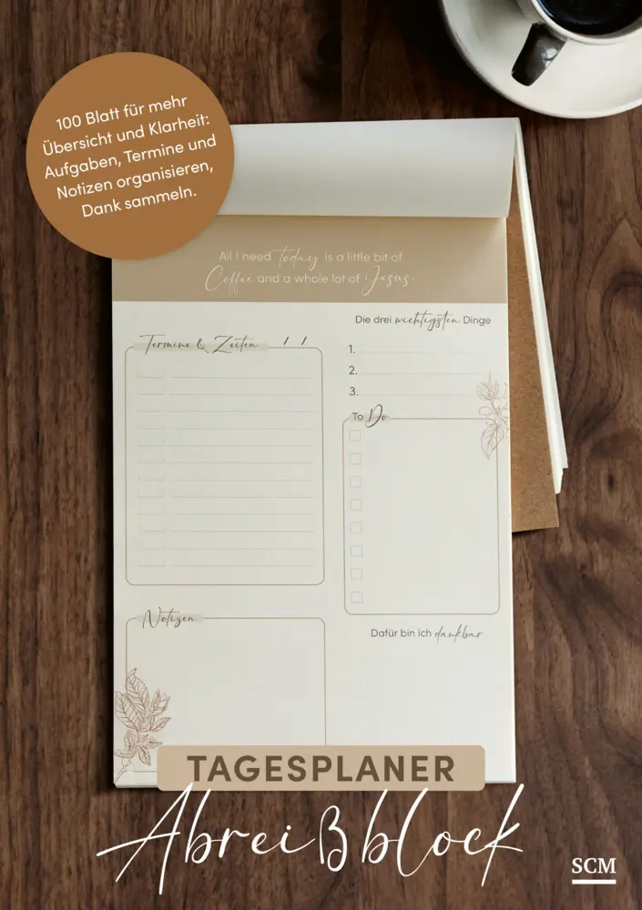 Cover: 4250330935299 | Coffee and Jesus - Tagesplaner Abreißblock | 100 S. | Deutsch | 2023