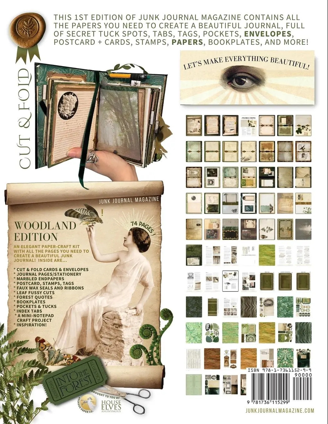 Rückseite: 9781736115299 | Junk Journal Magazine - Woodland | House Elves Anonymous | Taschenbuch